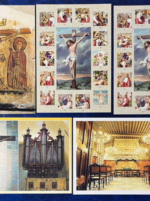 Religious postcard set like new, 5 pieces