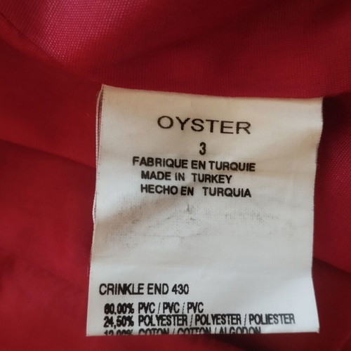 Morgan synthetic leather trench coat used, red, size M
