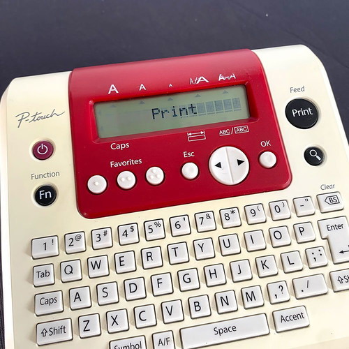 Brother PT-1280 label printer used with extra replacement part