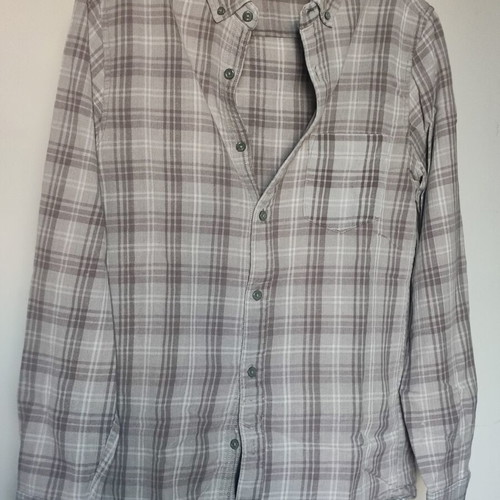 Pull&Bear gray checked shirt, size M