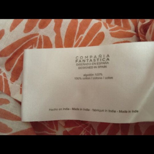 Compania Fantastica beach dress new, white and orange, size M
