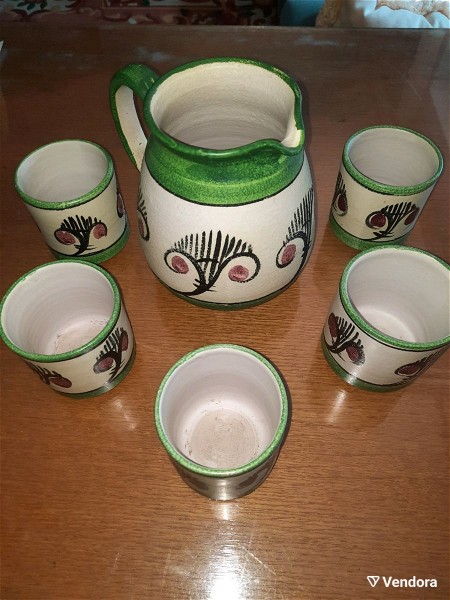  keramiki kanata me pente potiria (set)