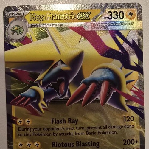 Mega Manectric EX Pokemon card like new