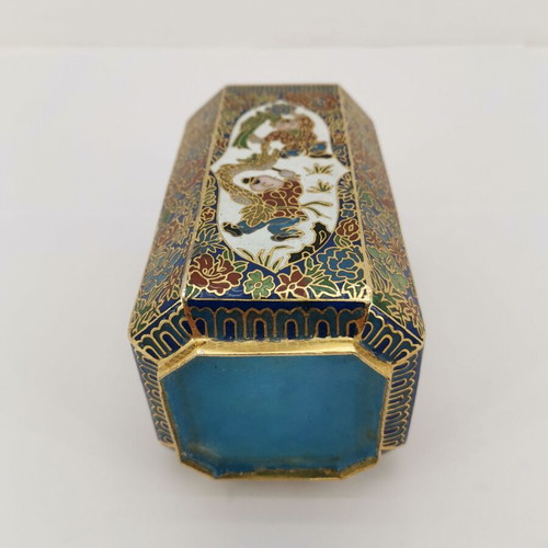 Cloisonné container used, 1960s vintage