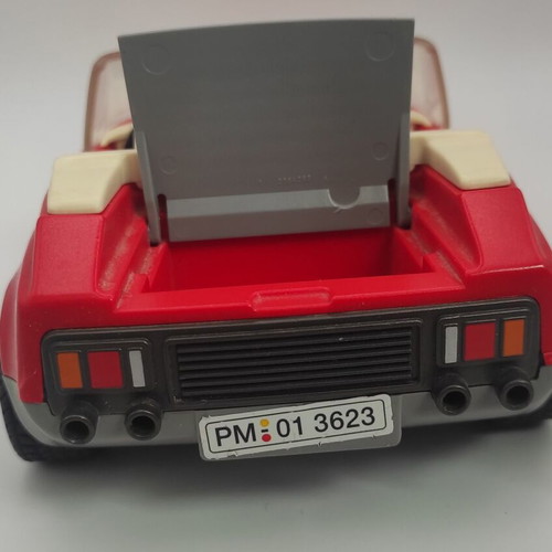 Playmobil Red Sport Convertible Car 3708 used, vintage 1987 Geobra