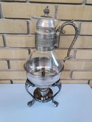 Antique canteen used with lid, base, and wick