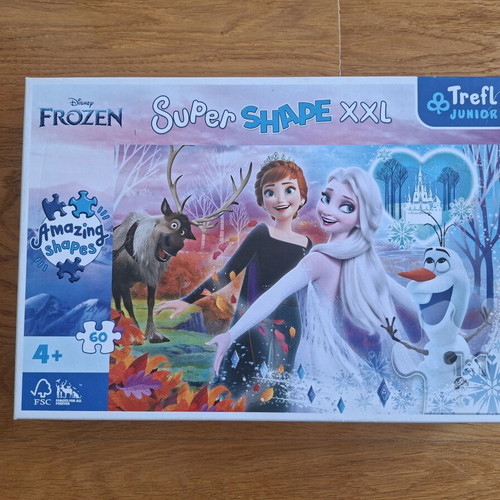 Frozen Super Shape XXL puzzle like new, 60 pieces, age 4+