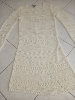 H&M beachwear dress, white, size S