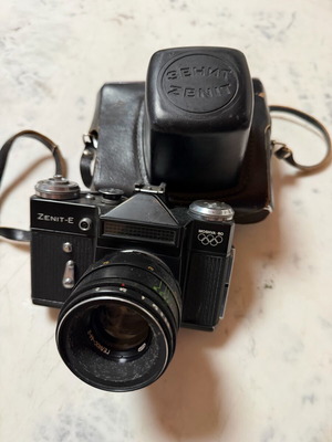 Zenit E film camera used, collectible Moscow 1980 with original case