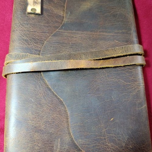 Leather diary vintage brown color like new, refillable