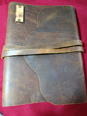 Leather diary vintage brown color like new, refillable