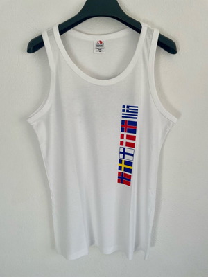 Women's sleeveless top new, size M, white, 100% cotton