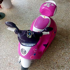 Ηλεκτροκίνητη παιδική βέσπα 6V ροζ