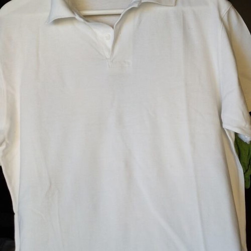 Texbasic men's polo shirt like new, white, size L