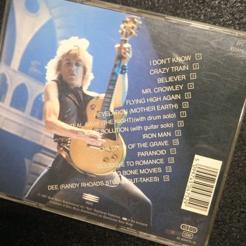 Ozzy Osbourne Randy Rhoads Tribute CD used
