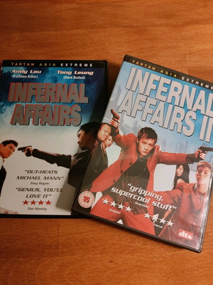 Infernal Affairs 1 and 2 DVD like new, action crime thriller