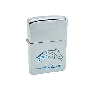 Αναπτήρας Zippo original silver dolphin blue 8935