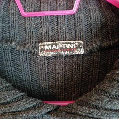 Martini knitted men's sweater XL used, black