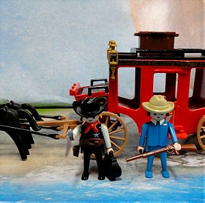 Playmobil Western άμαξα Άγριας Δύσης + Sheriff + Cowboy