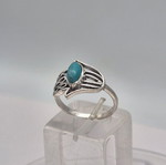 Turquoise Silver Plated Adjustable Ring new