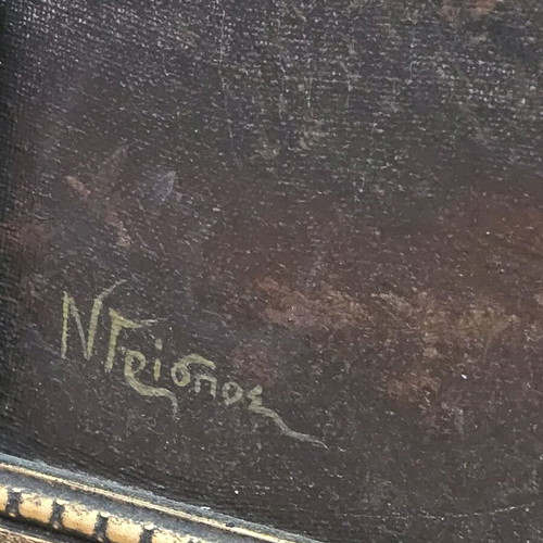 N. Grispos oil painting on canvas used