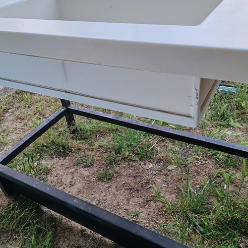 Corian sink with telescopic faucet like new