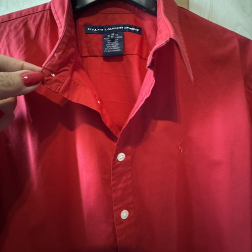 Polo Ralph Lauren women's shirt size medium red like new slim fit
