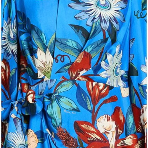Farm Rio satin dress, medium, multicolored