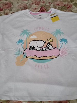 Snoopy and Woodstock Peanuts T-shirt new, XL, white