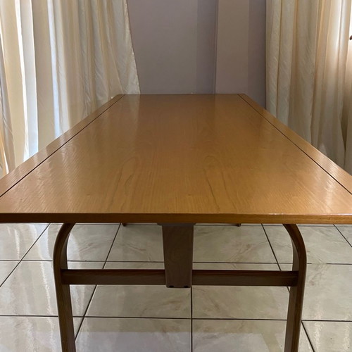 Silvestridis table used, wooden surface, minimal design
