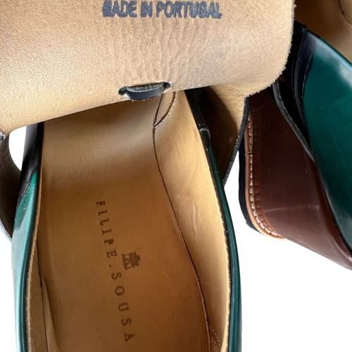 Filipe Sousa women's platform shoes new, size 36, brown and green