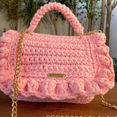 Handmade shoulder bag new in sweet pink color