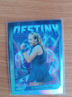 Topps Chrome Destiny κάρτα τένις της Mirra Andreeva DTY-AND