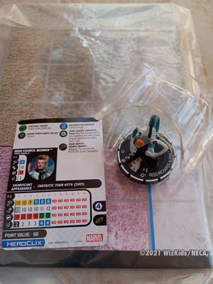 Heroclix Reed Richards Alpha και χάρτης διπλής όψης καινούργιο