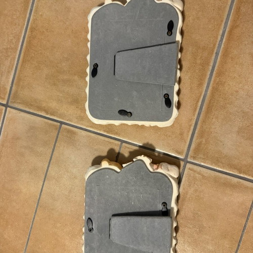 Picture frame set of 2 with teddy bear decoration