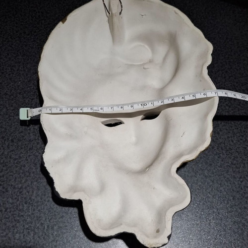Vintage Venetian Wall Mask handmade, plaster, like new, 26cm