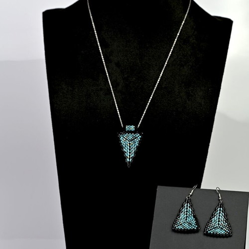 Starry Night set custom made, necklace and earrings