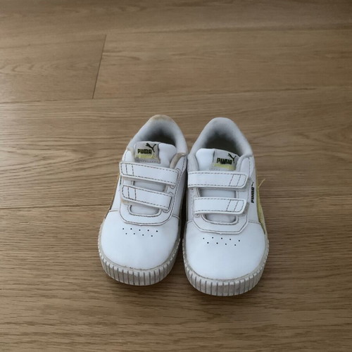 Puma kids shoes size 24 used, sporty, white and pink