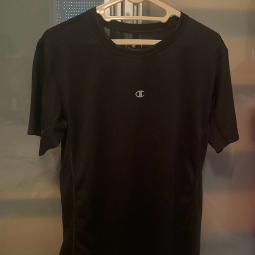 Champion T-shirt new, black with reflective prints