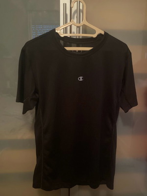 Champion T-shirt new, black with reflective prints