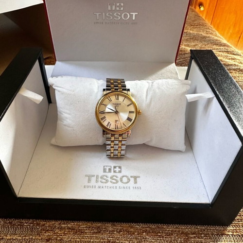 Tissot Carson women's wristwatch, silver and gold bracelet