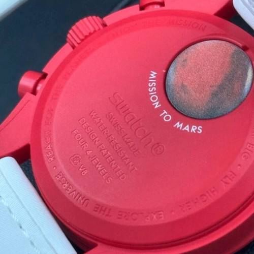 Omega Mission to Mars Watch new, men's, white and red