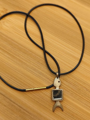 Fish pendant new, silver with mirror unisex design