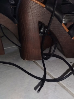 Platform sandals A.L.E. used with laces, size 38, black and brown