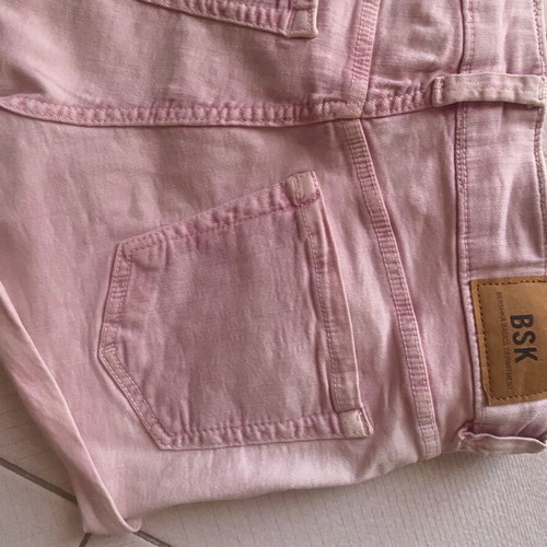 Bershka denim shorts used, light pink, size S