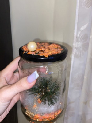 Christmas decorative jar