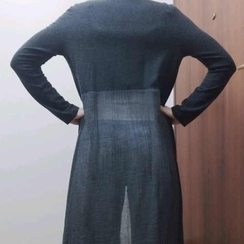 Long black ckontova cardigan like new, one size