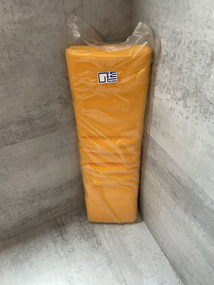 Tulle fabric new, 50 meters, light orange, double width