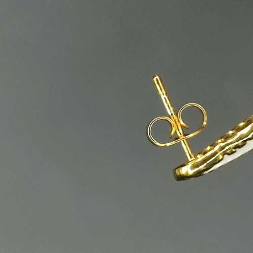 Starfish earrings new stainless steel with white enamel and gold details