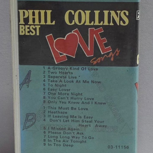 Phil Collins Best Love Songs cassette tape used, pop